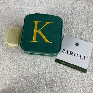 Parima Travel Jewelry Case Small Green Travel Jewelry Box Letter K